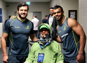 With Wallabies Adam Ashley Cooper and Kurtley Beale
